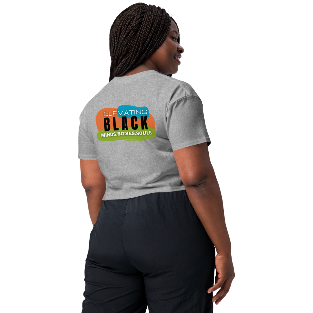 Elevating Black cropped t-shirt product design