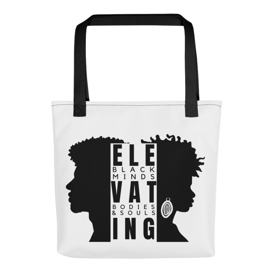 Elevating Black tote bag product design