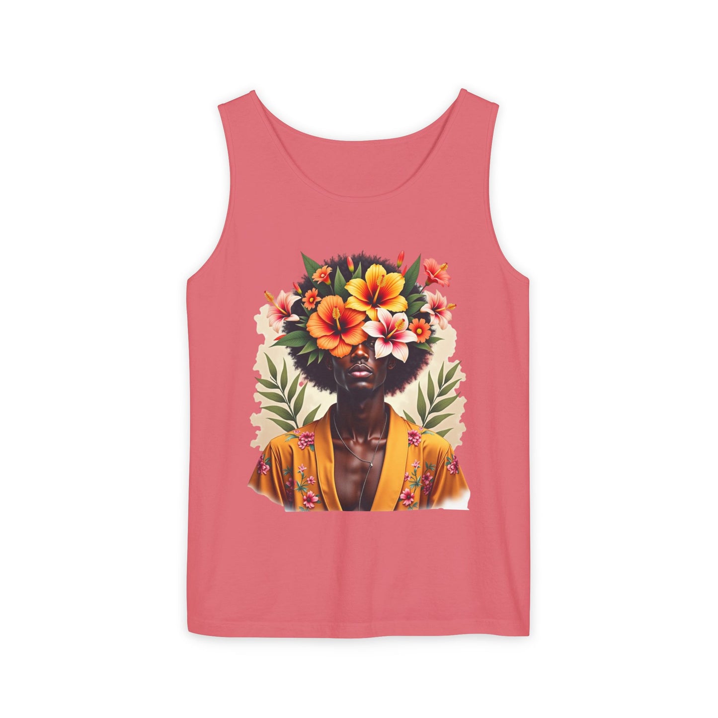 Flower Fusion Man Unisex Garment-Dyed Tank Top