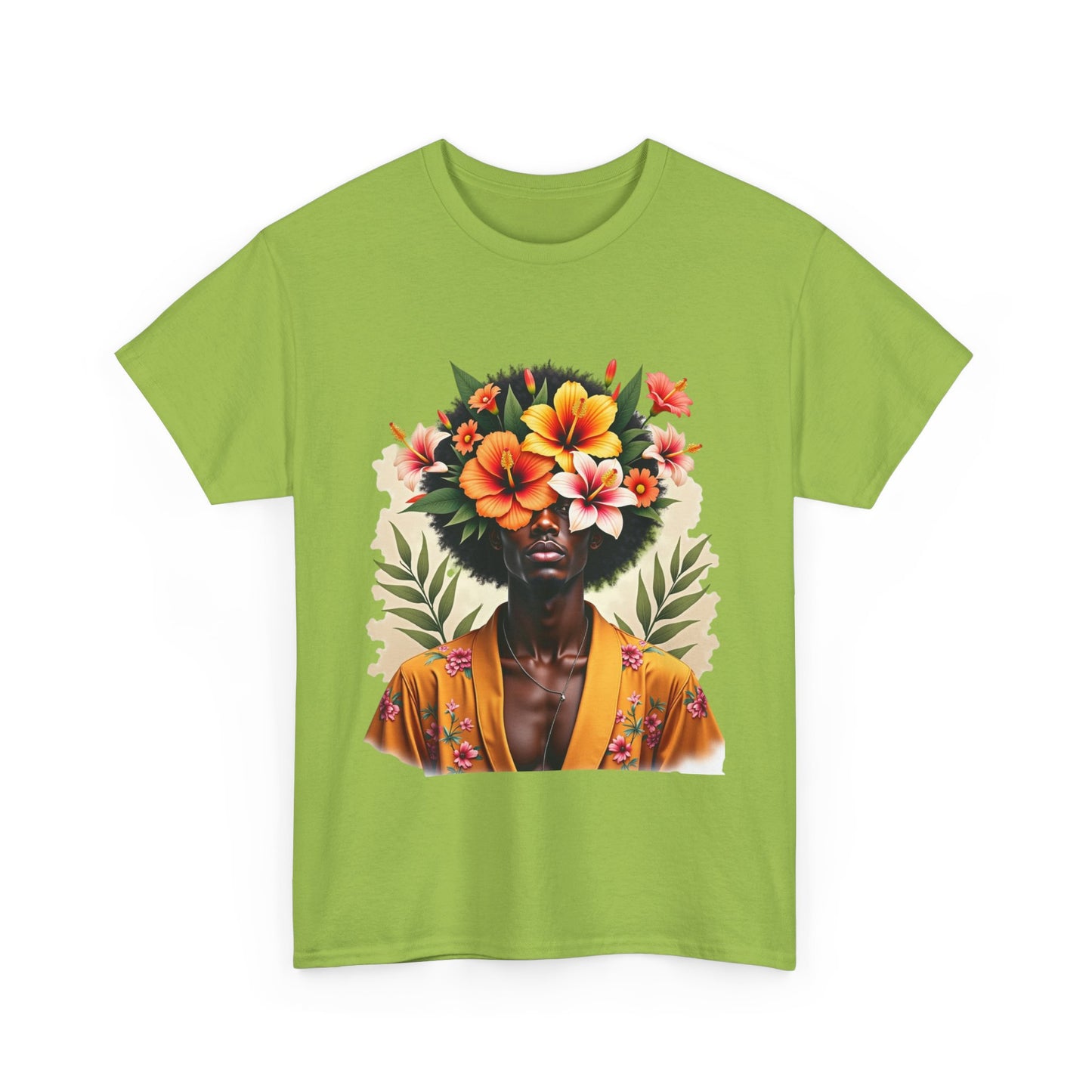 Floral Fusion Man Unisex Heavy Cotton Tee