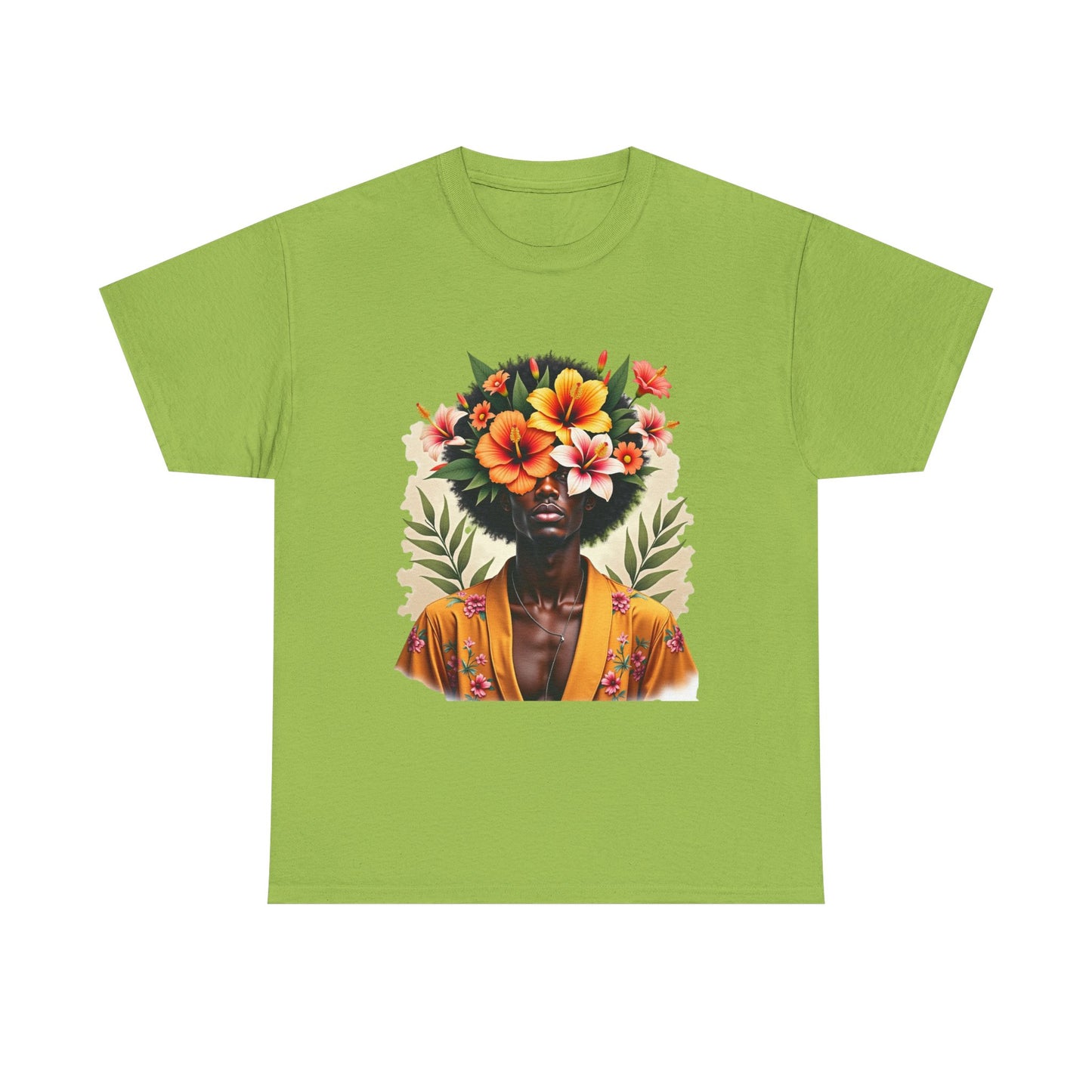 Floral Fusion Man Unisex Heavy Cotton Tee