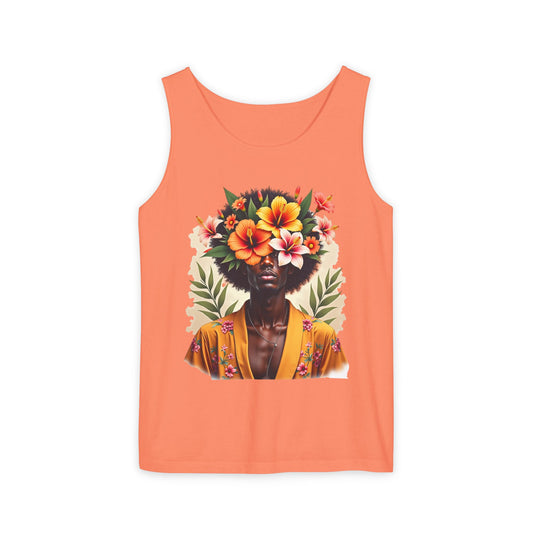 Flower Fusion Man Unisex Garment-Dyed Tank Top